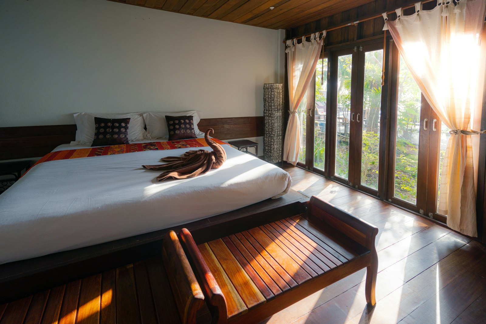 Quiet hospitality space prepared for guests